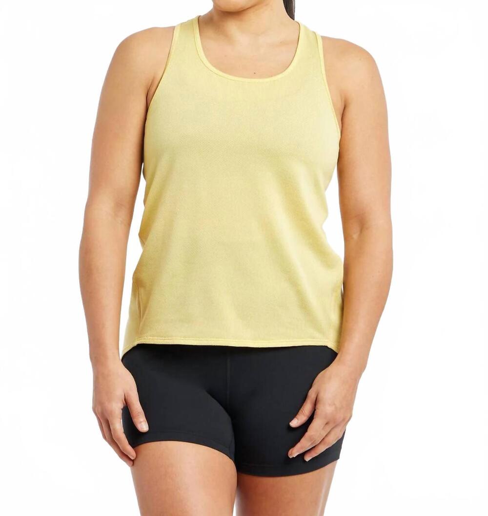 NEW OISELLE flyout racerback tank in saffron